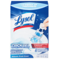 Lysol Automatic In-The-Bowl Toilet Cleaner, Cleans and Freshens Toilet  Bowl, Atlantic Fresh Scent, 2 Count (Pack of 1)