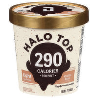 Halo Top Ice Cream, Vanilla Bean Flavored, Light - 1 Pint 