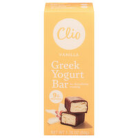 Clio Yogurt Bar, Greek, Vanilla - 1.76 Ounce 