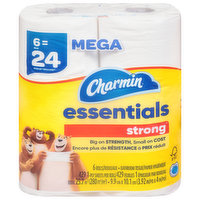 Charmin Bathroom Tissue, Strong, Mega, 1-Ply - 6 Each
