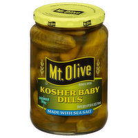 Mt Olive Pickles, Kosher Baby Dills - 24 Fluid ounce 