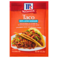 McCormick 30% Less Sodium Taco Seasoning Mix - 1 Ounce 