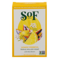 SOF Soap, Triple Milled, Lemon Verbena - 6 Ounce 