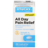 TopCare All Day Pain Relief, 220 mg, Caplets - 24 Each 