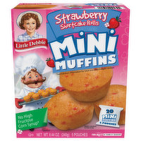 Little Debbie Muffins, Strawberry Shortcake Rolls, Mini - 5 Each