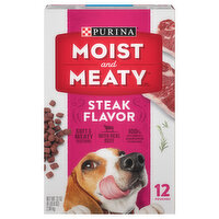 Moist and Meaty Dog Food, Steak Flavor - 12 Each 