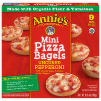 Annie's Pizza Bagels, Uncured Pepperoni, Mini - 9 Each