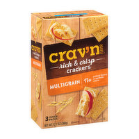 Crav'n Flavor Multigrain Rich & Crisp Crackers - 12 Ounce 