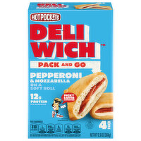 Hot Pockets Sandwiches, Pepperoni & Mozzarella, 4 Pack - 4 Each 