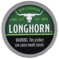 LongHorn Moist Snuff, Wintergreen, Long Cut - 1.2 Ounce 