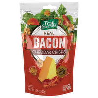 Fresh Gourmet Cheddar Crisps, Bacon - 1.76 Ounce 