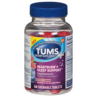 Tums Heartburn + Sleep Support, 5 mg Melatonin, Tablets, Berry Fusion - 54 Each 