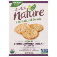 Back to Nature Crackers, Stoneground Wheat, Organic