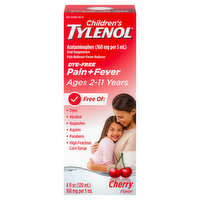 Tylenol Pain + Fever, 160 mg, Cherry Flavor, Children's - 4 Fluid ounce 