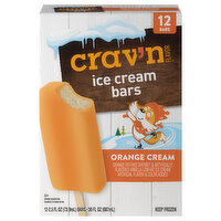 Crav'n Flavor Ice Cream Bars, Orange Cream - 12 Each 