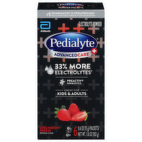 Pedialyte Pedialyte AdvancedCare Plus Electrolyte Powder, with 33% More Electrolytes and PreActiv Prebiotics, Strawberry Freeze, Electrolyte Drink Powder Packets, 0.6 oz, 6 Count - 3.6 Ounce 