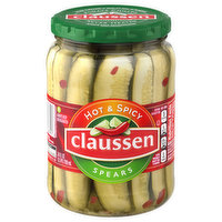 Claussen Pickles, Spears, Hot & Spicy - 24 Fluid ounce 