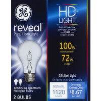 GE Light Bulbs, Halogen, Clear, 72 Watts