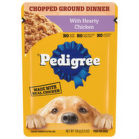 Pedigree Food for Dogs, with Hearty Chicken, Chopped Ground Dinner - 3.5 Ounce 