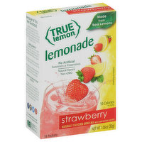 True Lemon Drink Mix, Lemonade, Strawberry, Packets - 10 Each 