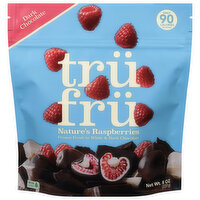 Tru Fru Nature's Raspberries, Dark Chocolate - 8 Ounce 