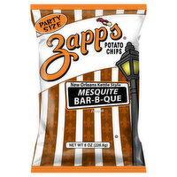 Zapp's Potato Chips, Mesquite Bar-B-Que Flavored, Kettle Style, Party Size - 8 Ounce 