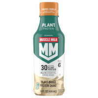 Muscle Milk Protein Shake, Caramel Vanilla, Plant-Based - 14 Fluid ounce 