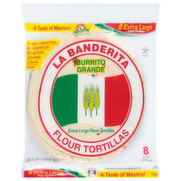 La Banderita Flour Tortillas, Extra Large - 8 Each 