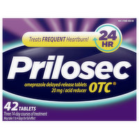 Prilosec Acid Reducer, OTC, 20 mg, Tablets - 42 Each