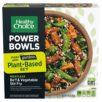 Healthy Choice Power Bowls, Be'f & Vegetable Stir Fry, Meatless - 9.25 Ounce 