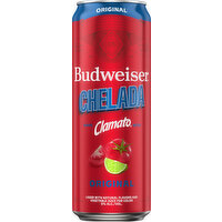 Budweiser Beer, Lager, Chelada, Original - 25 Ounce 