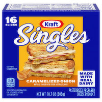 Kraft Cheese Product, Creamelized Onion, Slices - 16 Each 