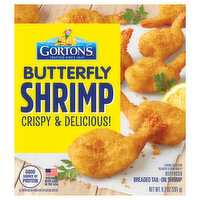 Gorton's Shrimp, Butterfly, Breaded, Tail-On - 9.2 Ounce 