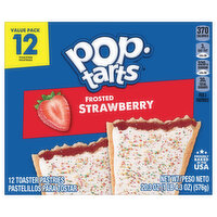 Pop-Tarts Toaster Pastries, Strawberry, Frosted, Value Pack - 12 Each 