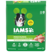 IAMS Dog Food, Super Premium, Minichunks, Chicken & Whole Grain Recipe, Adult 1+ - 30 Pound 