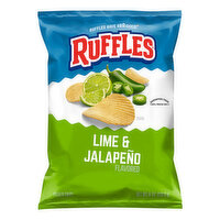 Ruffles Potato Chips, Lime & Jalapeno Flavored - 8 Ounce 