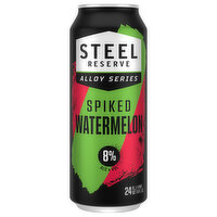 Steel Reserve Malt Beverage, Spiked, Watermelon - 24 Fluid ounce 