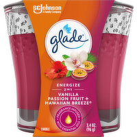 Glade Candle, Vanilla Passion Fruit + Hawaiian Breeze, 2 in 1