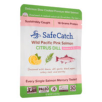 Safe Catch Pink Salmon, Citrus Dill, Skinless & Boneless - 2.6 Ounce 