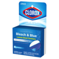 Clorox Toilet Bowl Cleaner, Bleach & Blue, Rain Clean, 2 Pack - 2 Each 