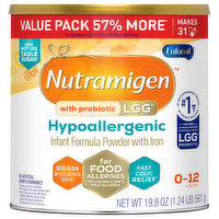 Nutramigen Infant Formula Powder with Iron, Hypoallergenic, 0-12 Months - 19.8 Ounce 