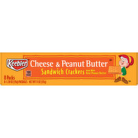 Keebler Sandwich Crackers, Cheese & Peanut Butter, 8 Packs