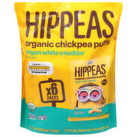 Hippeas Chickpea Puffs, Organic, Vegan White Cheddar Flavored - 6 Each 