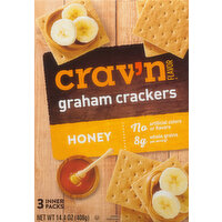 Crav'n Flavor Graham Crackers, Honey, 3 Packs - 3 Each 