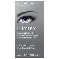 Lumify Eye Drops, Redness Reliever, Large Size - 0.25 Fluid ounce 