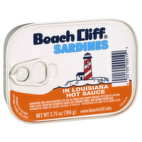 Beach Cliff Sardines, in Louisiana Hot Sauce - 3.75 Ounce 