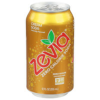 Zevia Soda, Zero Calorie, Cream Soda - 12 Fluid ounce 