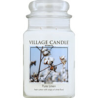 Village Candle Candle, Premium Jar, Pure Linen - 1 Each 