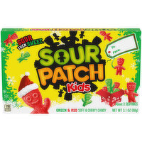 SOUR PATCH KIDS SOUR PATCH KIDS Red & Green Soft & Chewy Holiday Candy, 3.1 oz - 3.1 Ounce 