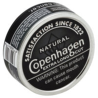 Copenhagen Smokeless Tobacco, Natural, Extra Long Cut - 1.2 Ounce 